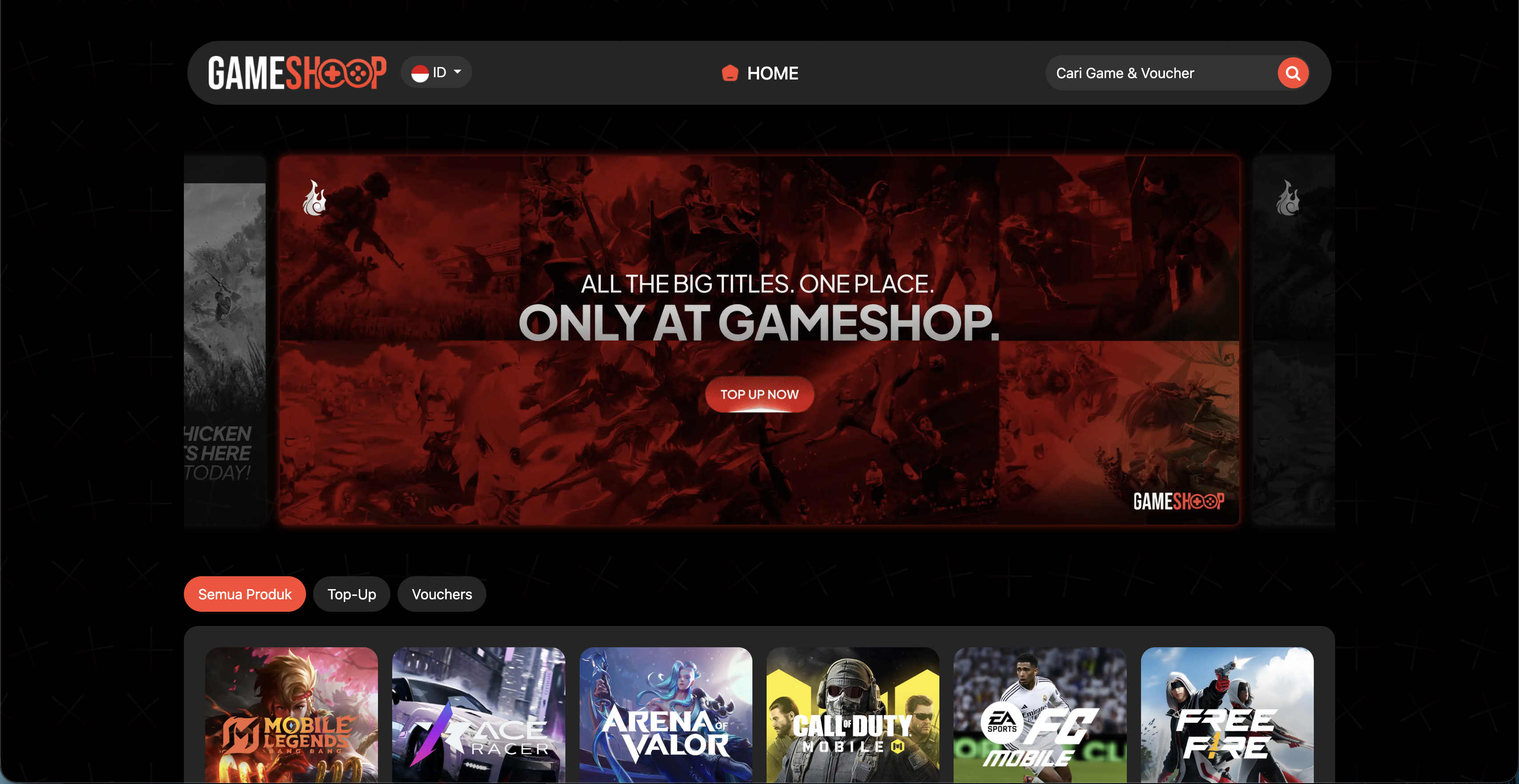 Gameshop Consumer Game Top-Up Portal